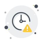 clock with alert icon
