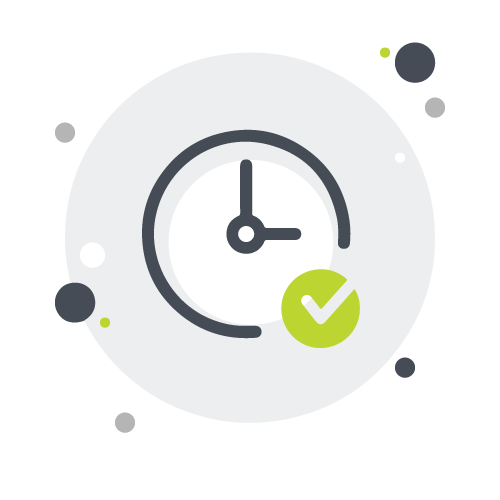 clock with checkmark icon